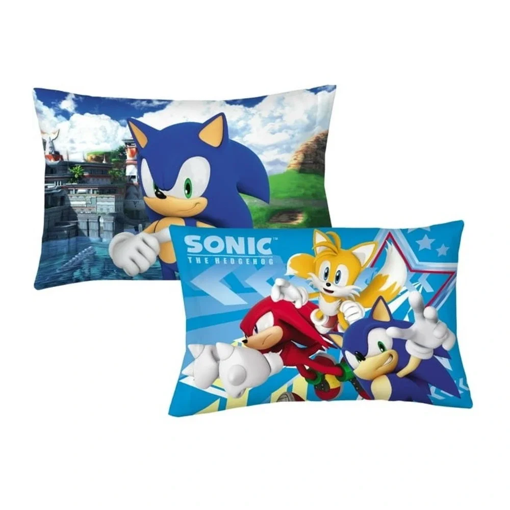 2024 Sonic the Hedgehog 3‎ Piece Sheet Set Twin Blue Microfiber Kids Bedding NEW